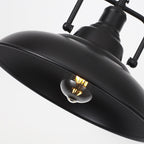 Suspension 60 W à 1 ampoule avec abat-jour en forme de dôme pour îlot de cuisine, lustre semi-encastré classique pour salle à manger