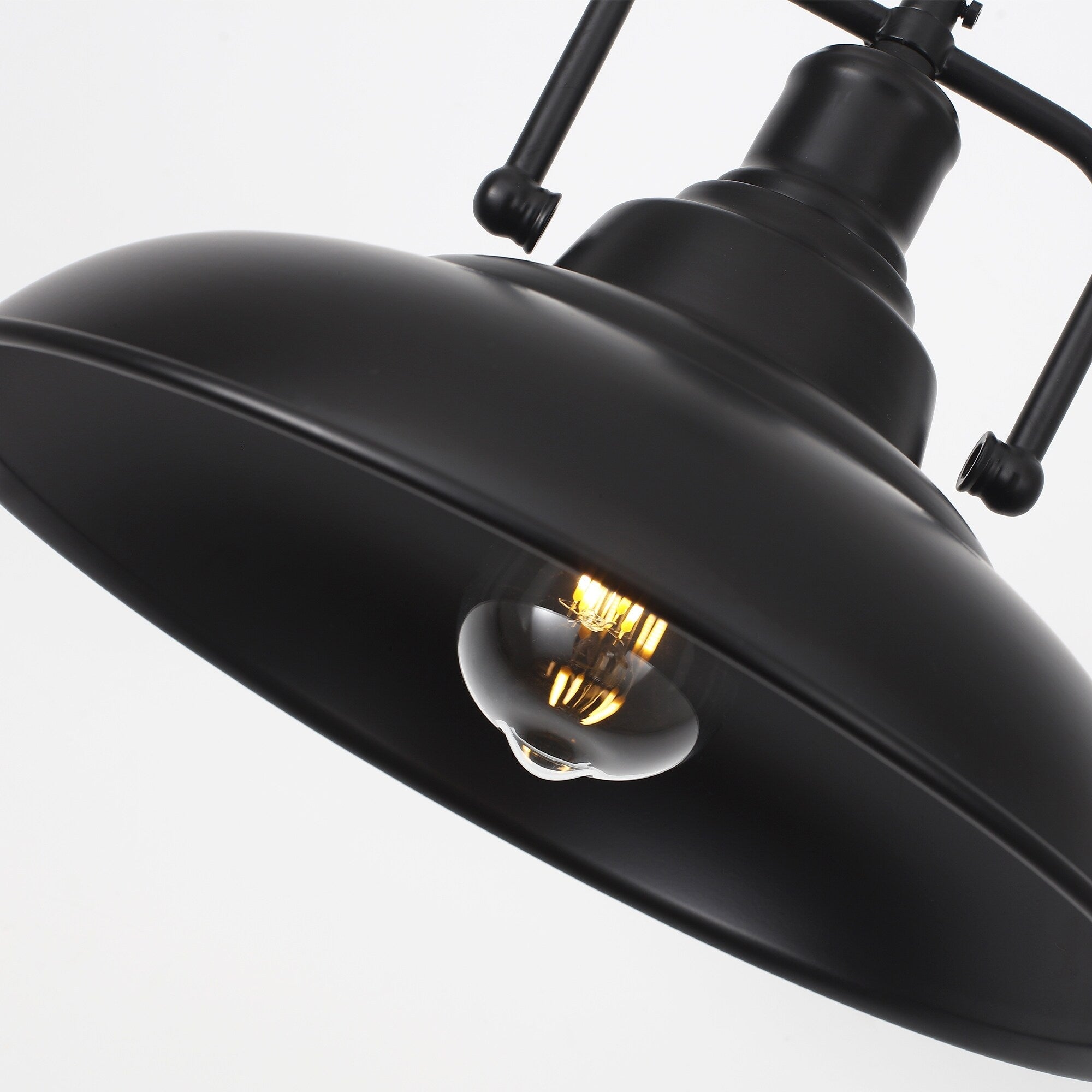 Suspension 60 W à 1 ampoule avec abat-jour en forme de dôme pour îlot de cuisine, lustre semi-encastré classique pour salle à manger