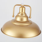 Suspension 60 W à 1 ampoule avec abat-jour en forme de dôme pour îlot de cuisine, lustre semi-encastré classique pour salle à manger