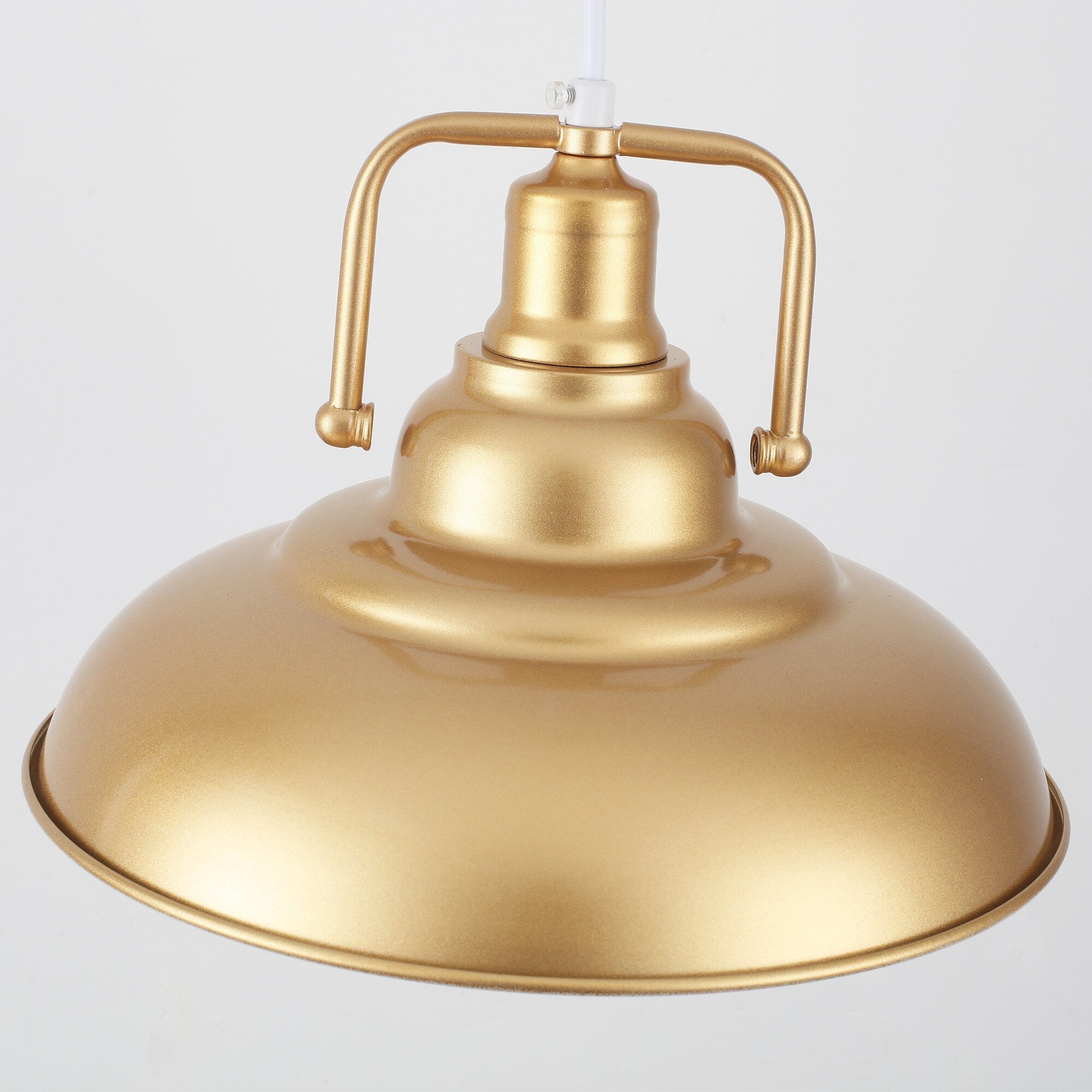 Suspension 60 W à 1 ampoule avec abat-jour en forme de dôme pour îlot de cuisine, lustre semi-encastré classique pour salle à manger