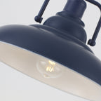 Suspension 60 W à 1 ampoule avec abat-jour en forme de dôme pour îlot de cuisine, lustre semi-encastré classique pour salle à manger