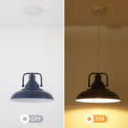 Suspension 60 W à 1 ampoule avec abat-jour en forme de dôme pour îlot de cuisine, lustre semi-encastré classique pour salle à manger