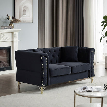 Canapé Chesterfield en velours 60.2