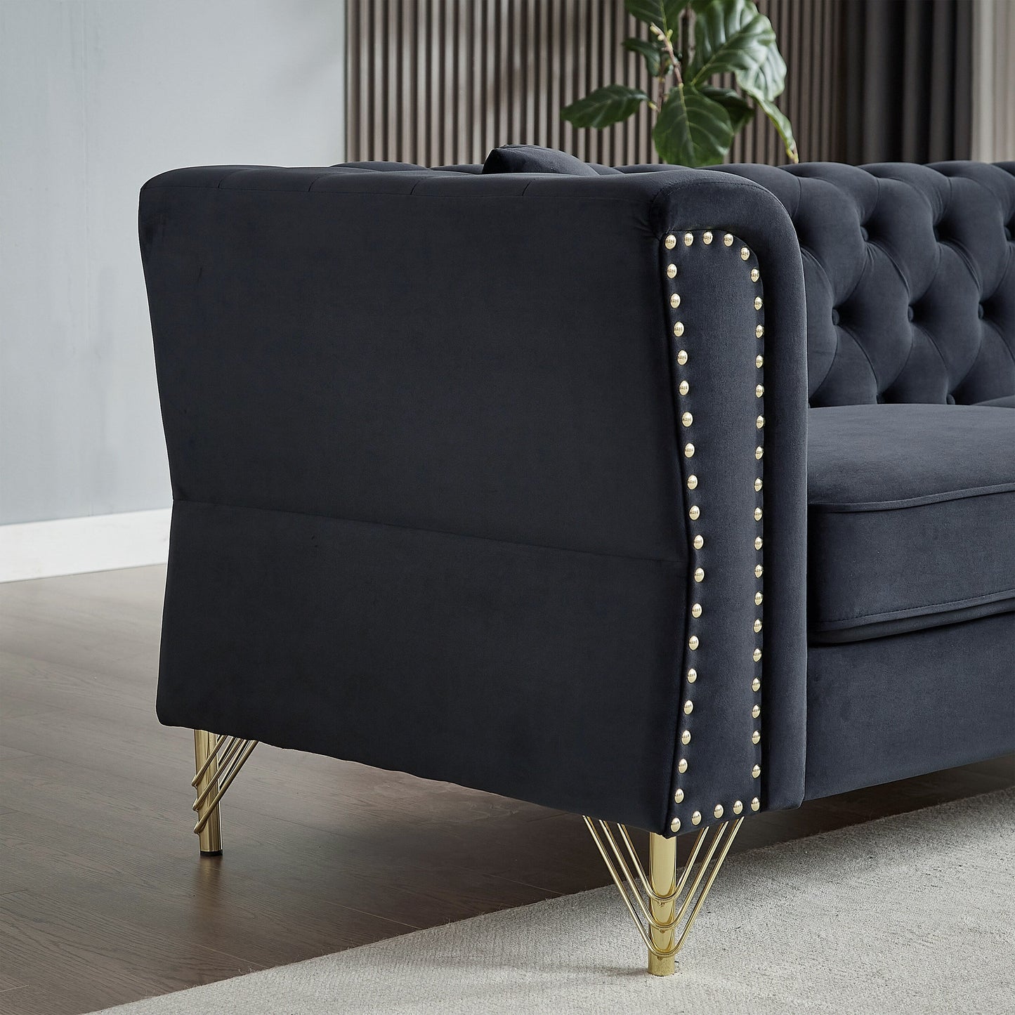Canapé Chesterfield en velours 60.2
