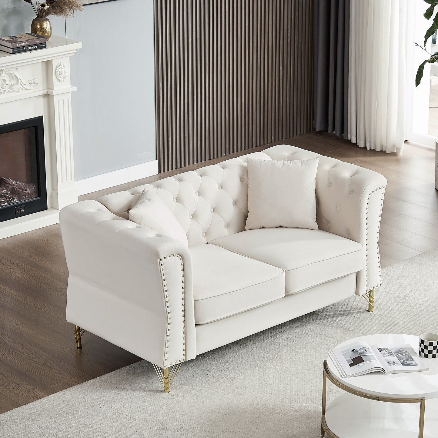 Canapé Chesterfield en velours 60.2