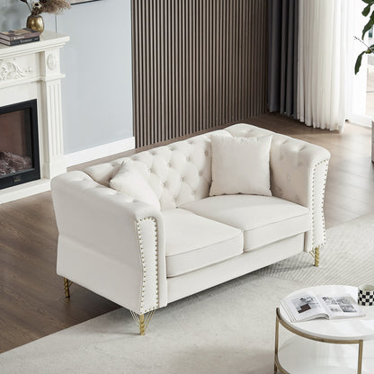 Canapé Chesterfield en velours 60.2