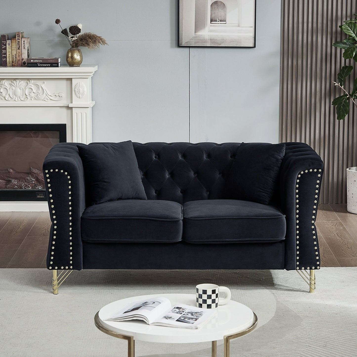 Canapé Chesterfield en velours 60.2