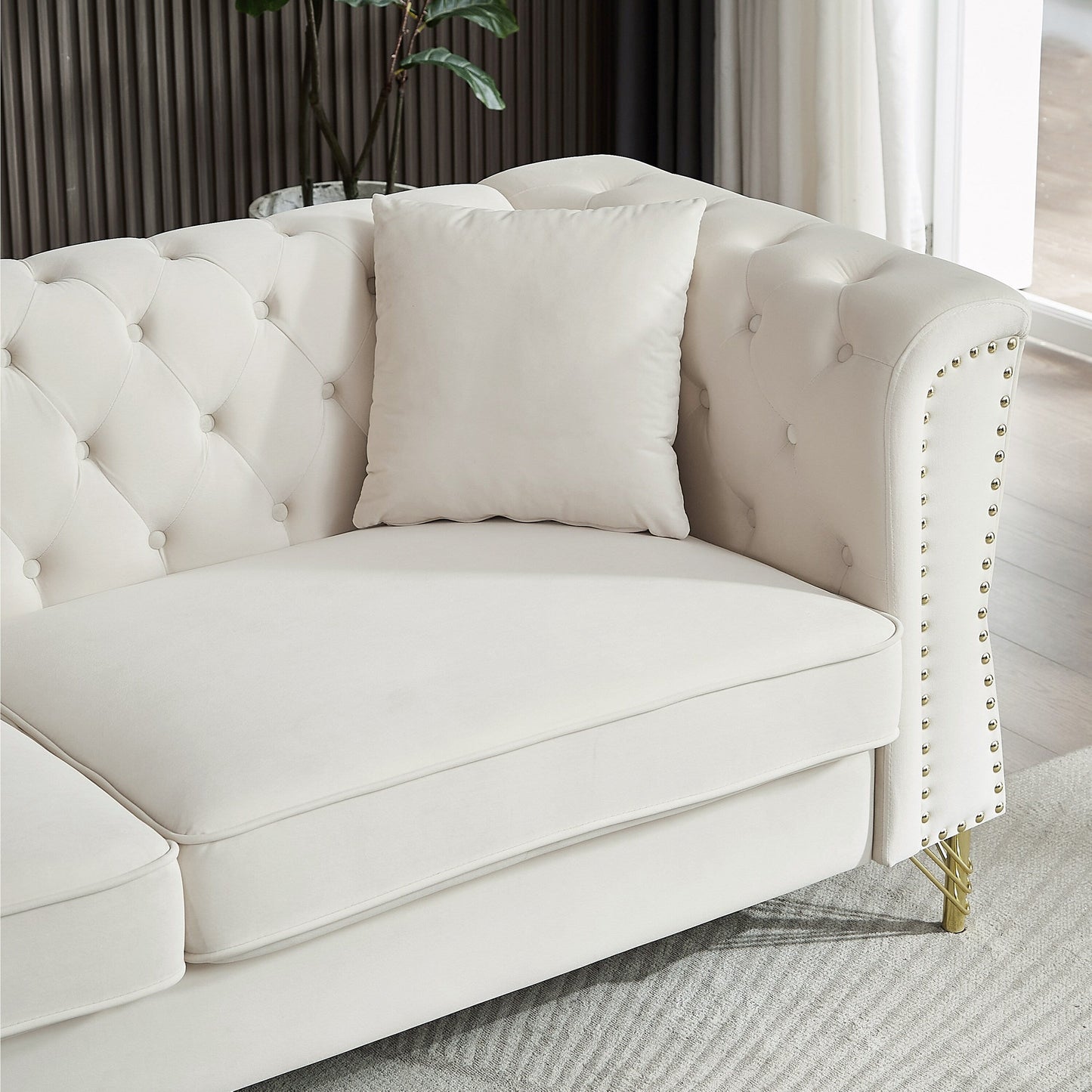 Canapé Chesterfield en velours 60.2