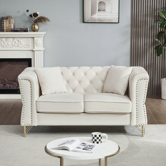 Canapé Chesterfield en velours 60.2