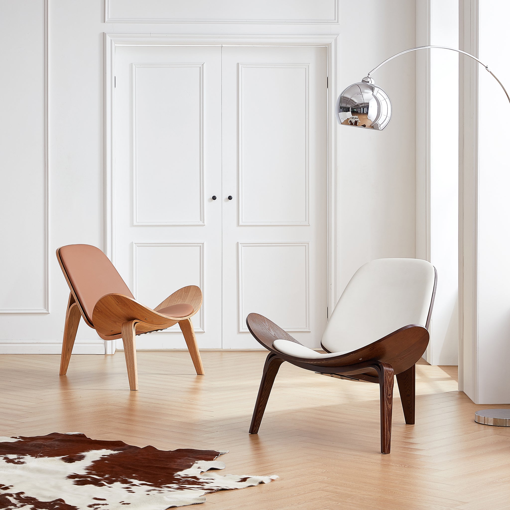 Chaise coquillage blanche Mermaid Wegner