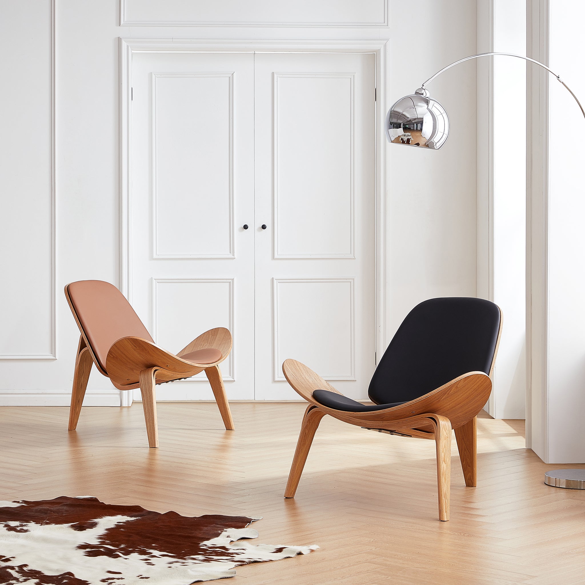 Chaise coquillage marron Mermaid Wegner