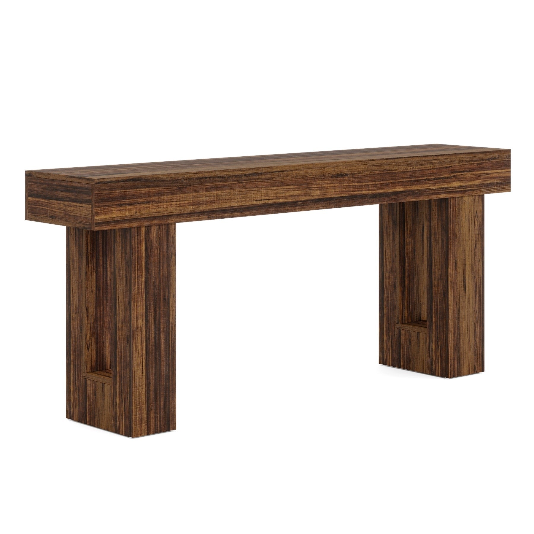 Console d'entrée en bois de style ferme de 63 pouces pour salon