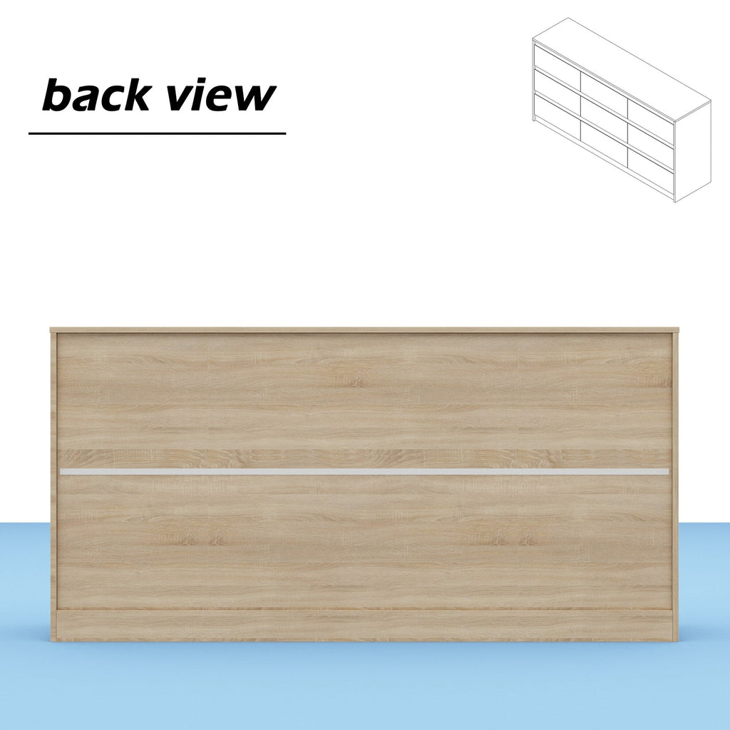 63W 9 Drawer Dresser Accent Dresser for Living Room Bedroom Chest