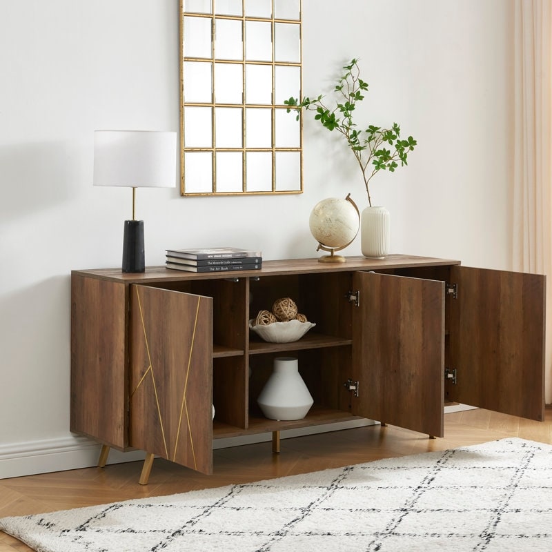 Buffets et buffets en bois de 63 po de largeur