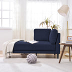 Chaise longue d'angle moderne en lin avec coussins amovibles, canapé-lit, canapé de loisirs, chaise longue rembourrée