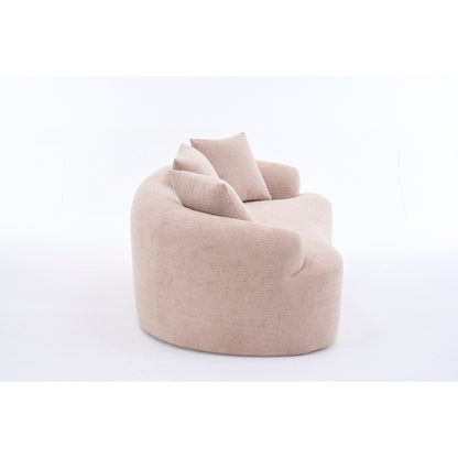 Canapé 2 places en chenille 65 avec assemblage facile, coussin mi-ferme et capacité de charge de 300 lb
