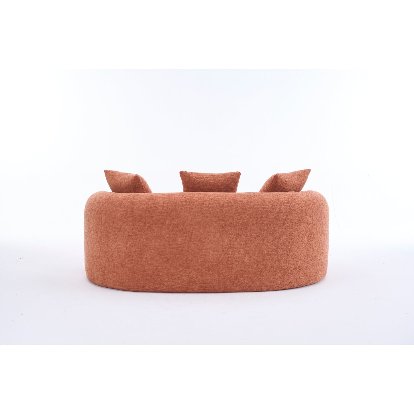 Canapé 2 places en chenille 65 avec assemblage facile, coussin mi-ferme et capacité de charge de 300 lb