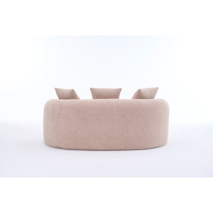 Canapé 2 places en chenille 65 avec assemblage facile, coussin mi-ferme et capacité de charge de 300 lb