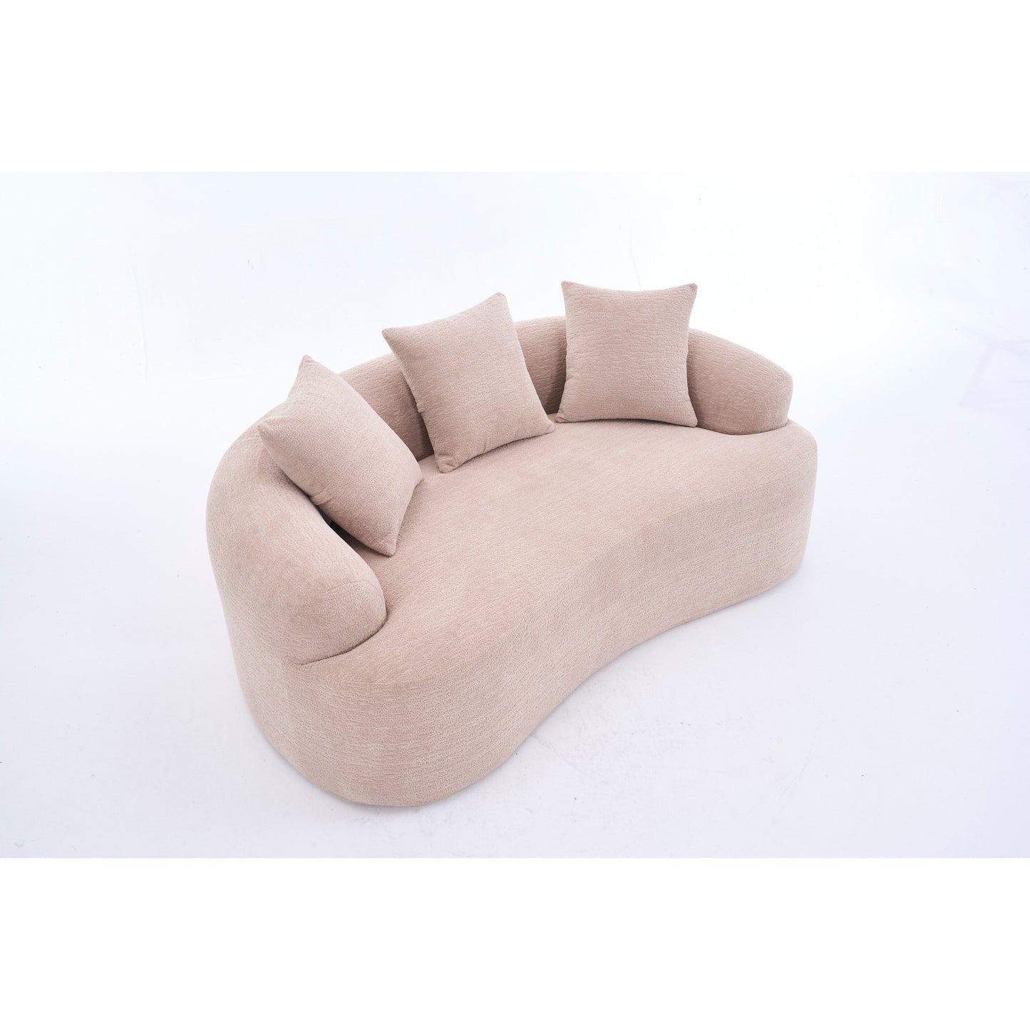 Canapé 2 places en chenille 65 avec assemblage facile, coussin mi-ferme et capacité de charge de 300 lb