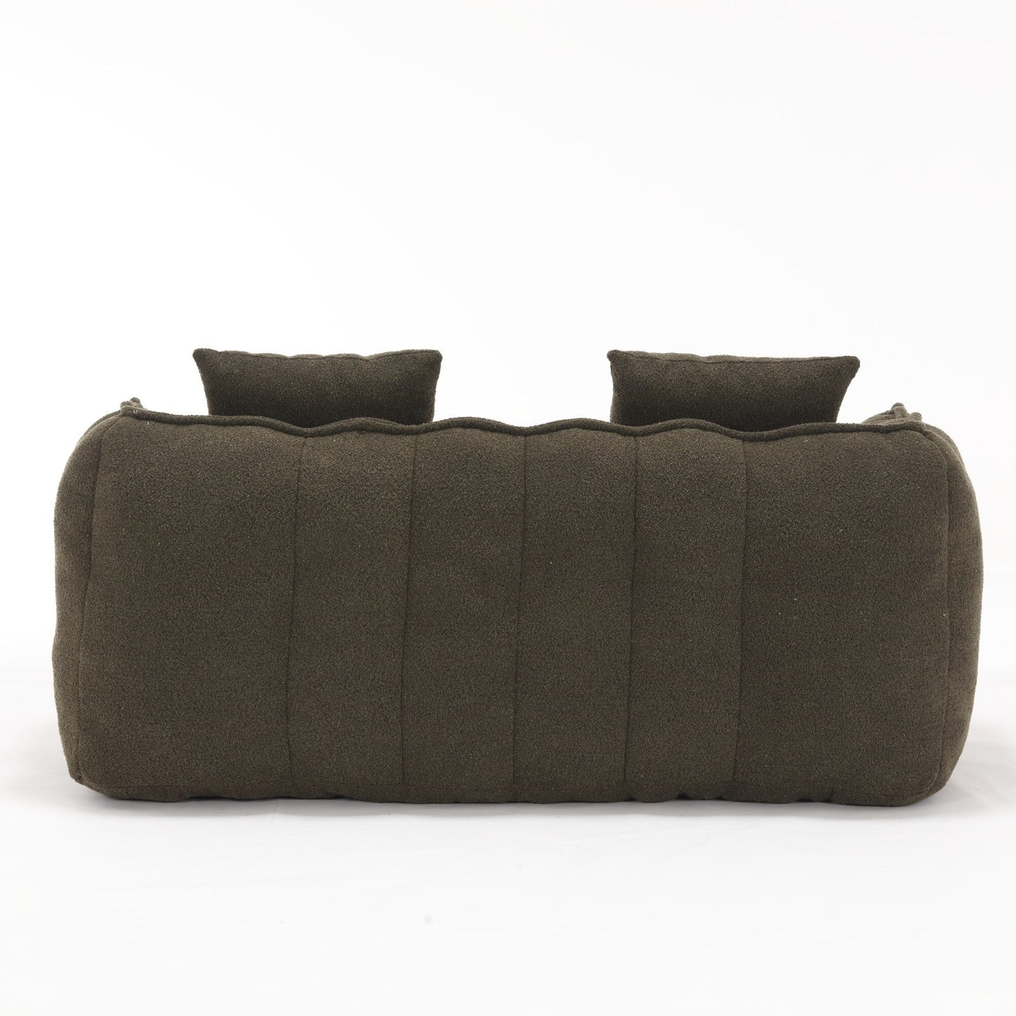 Pouf carré en chenille de 66 pouces avec noyau en mousse haute résilience, accoudoirs et poignée