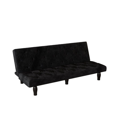 Canapé-lit 3 places en velours 66 avec cadre en bois robuste et coussin en mousse hautement élastique pour le salon