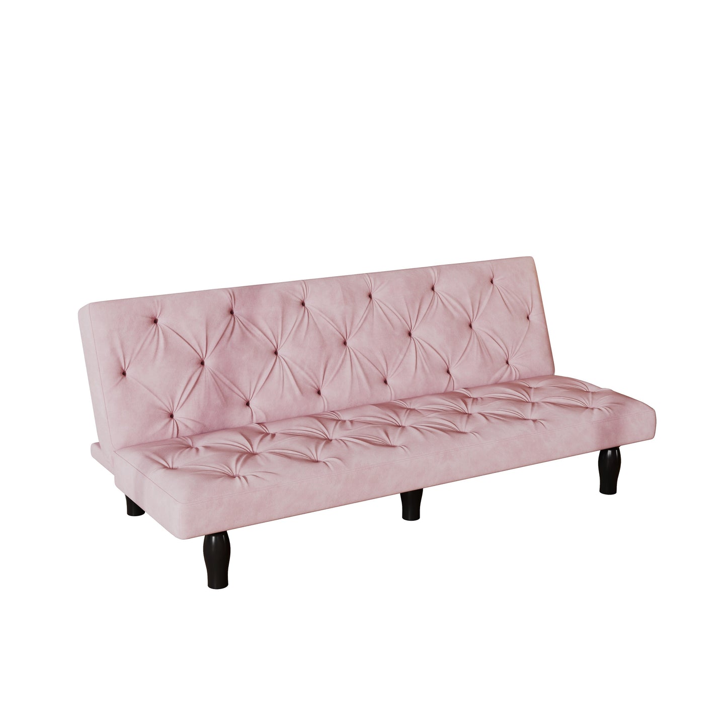 Canapé-lit 3 places en velours 66 avec cadre en bois robuste et coussin en mousse hautement élastique pour le salon