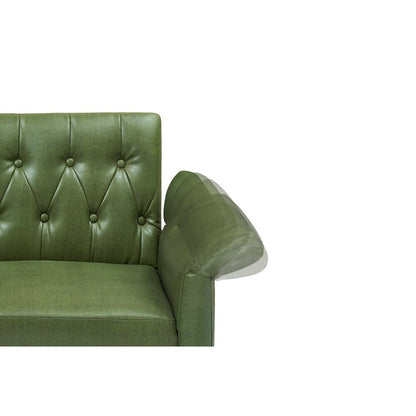 Canapé-lit en similicuir de 171 cm avec accoudoirs réglables - 171 cm de largeur x 84 cm de profondeur x 80 cm de hauteur