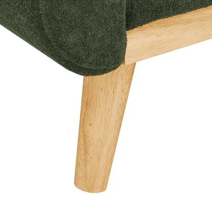Canapé causeuse capitonné moderne du milieu du siècle de 67,7 po de large avec pieds en bois