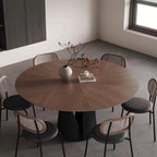Lunaro Wood & Steel Round Dining Table