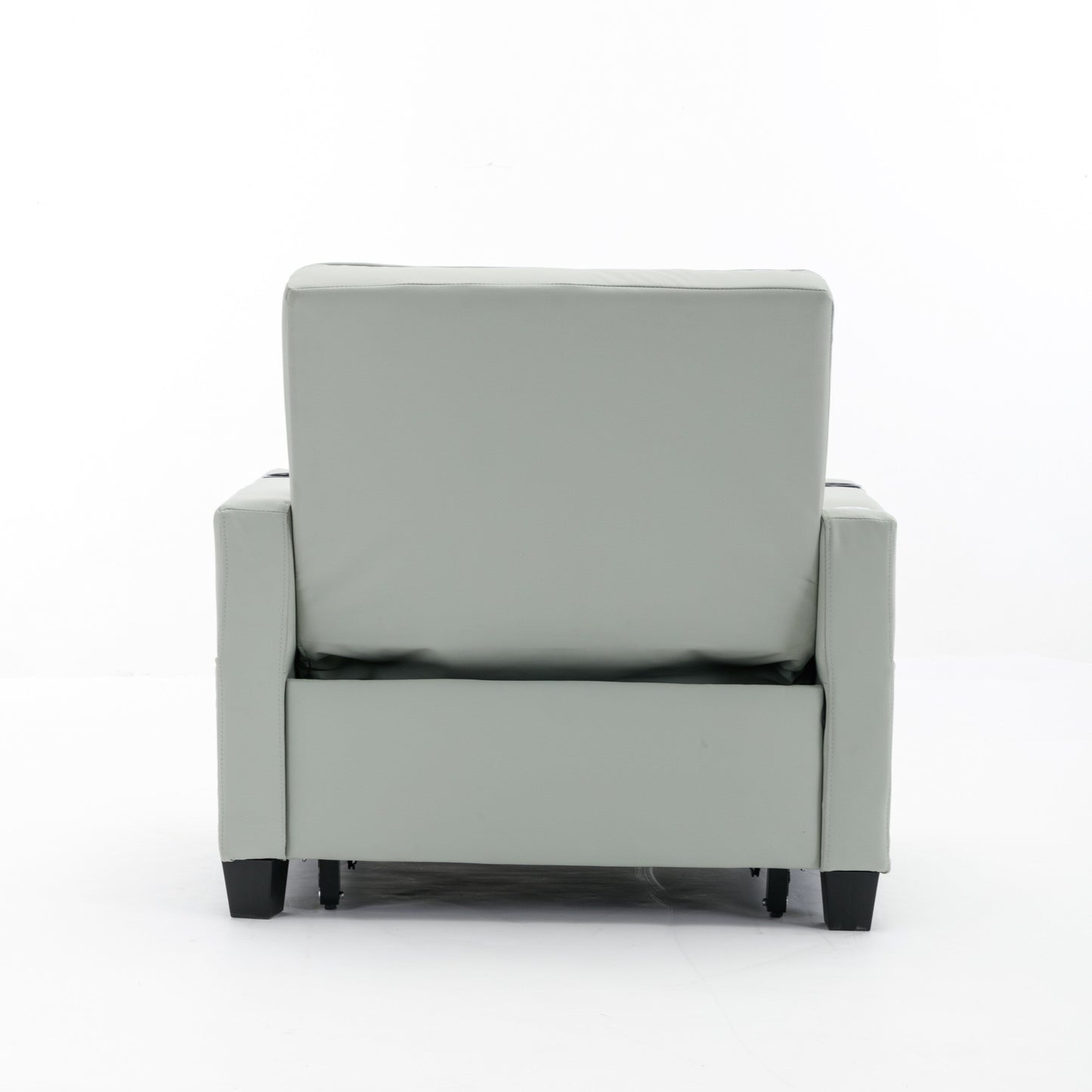 Canapé convertible 3 en 1 en similicuir 68.12 avec ports USB et tissu résistant à l'usure pour le salon