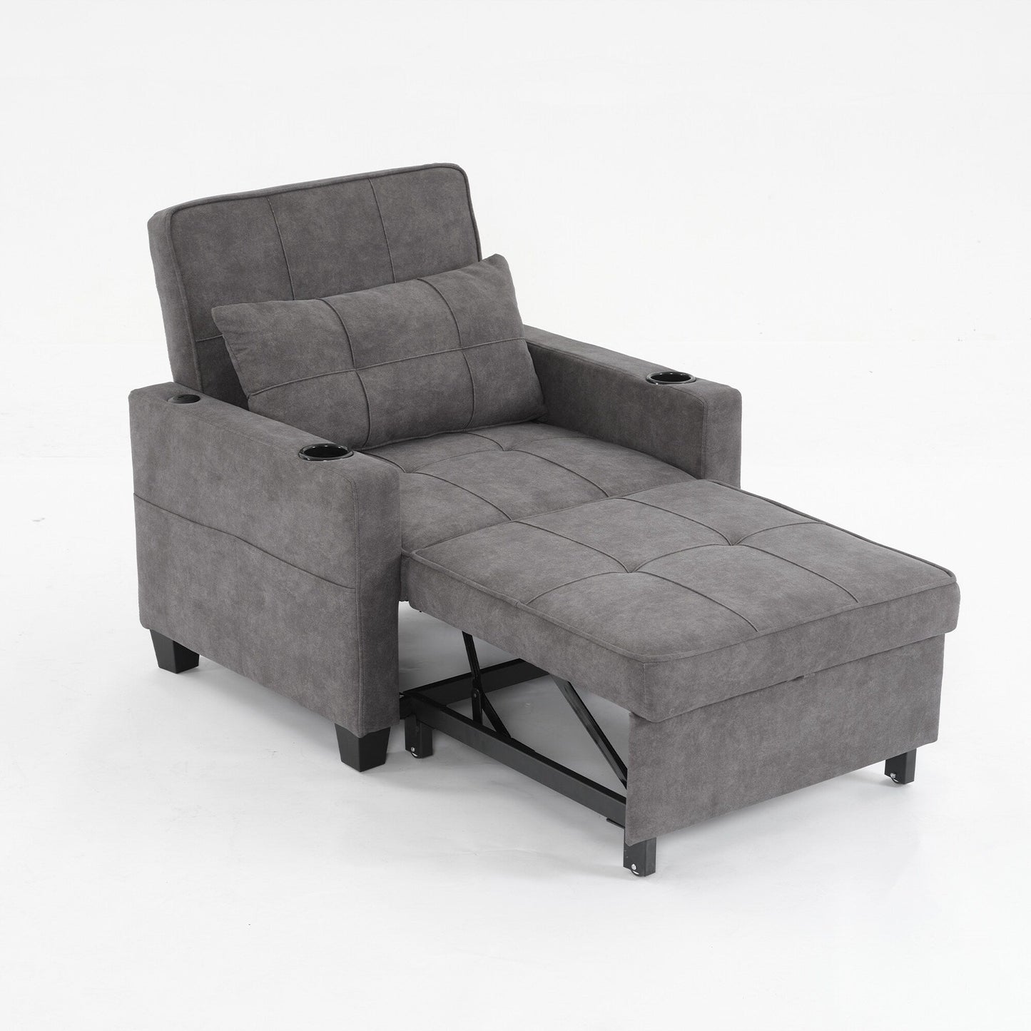 Canapé convertible 3 en 1 Tech Clothr 68.12 avec ports USB et résistant à l'usure pour le salon