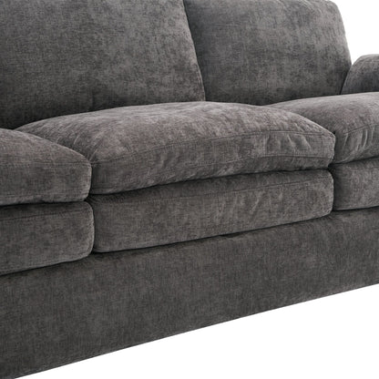 Canapé 2 places en chenille 68.1 avec coussins double épaisseur pour le salon