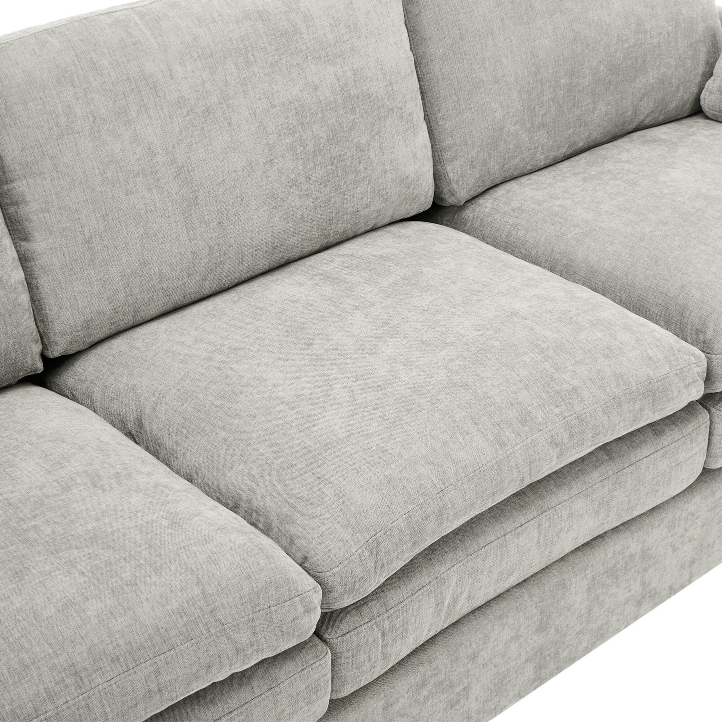 Canapé 2 places en chenille 68.1 avec coussins double épaisseur pour le salon