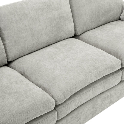 Canapé 2 places en chenille 68.1 avec coussins double épaisseur pour le salon