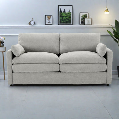 Canapé 2 places en chenille 68.1 avec coussins double épaisseur pour le salon