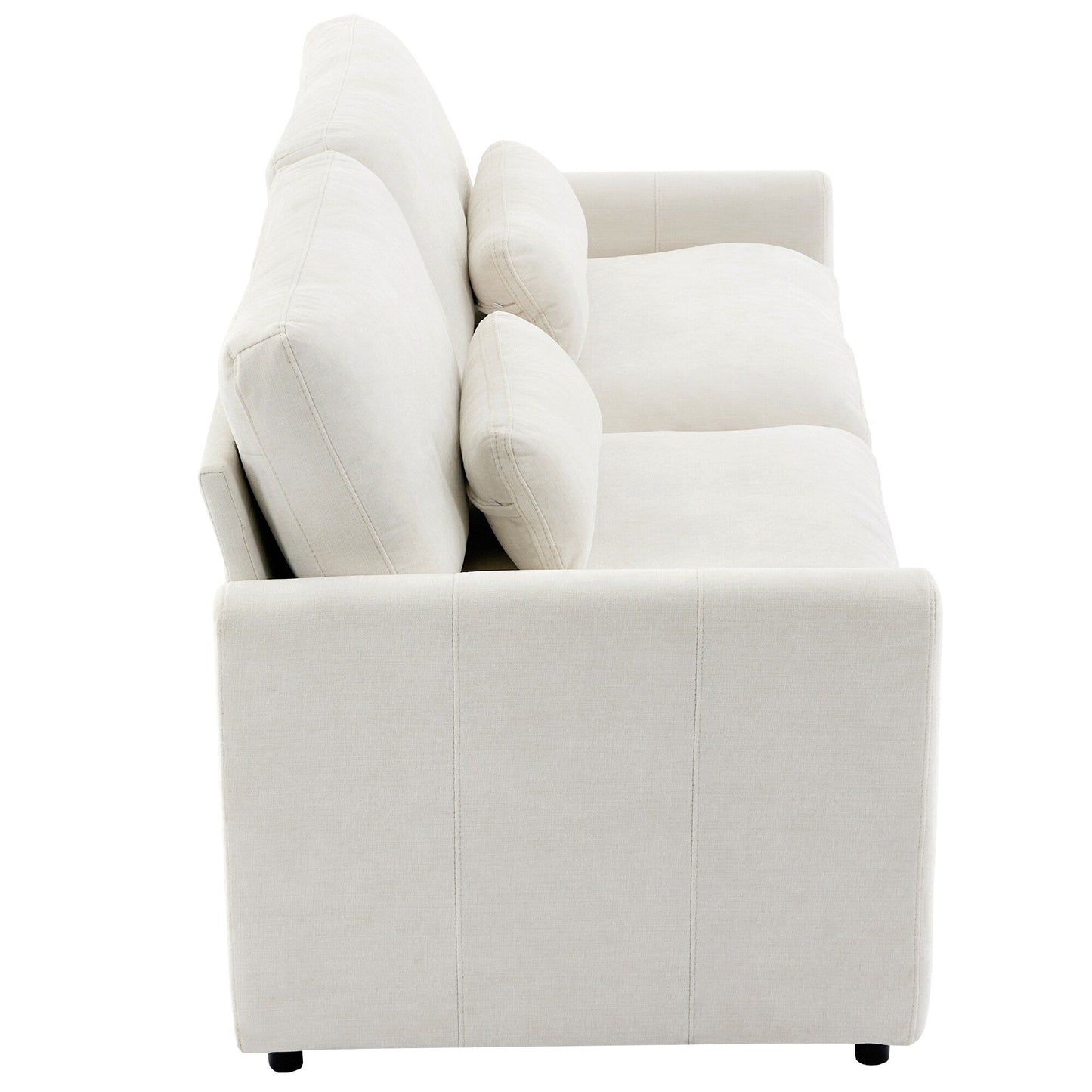 Canapé 2 places en chenille 68.1 avec coussins double épaisseur pour le salon