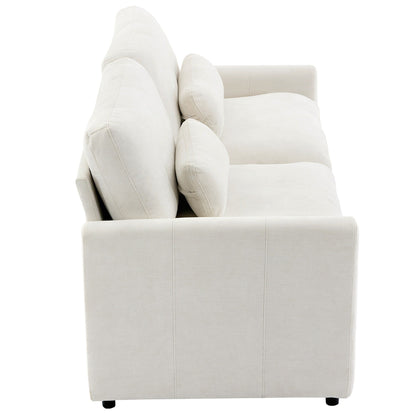Canapé 2 places en chenille 68.1 avec coussins double épaisseur pour le salon