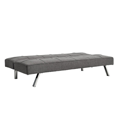 Canapé-lit en tissu 68,9 avec cadre en métal et pieds en acier inoxydable pour salon