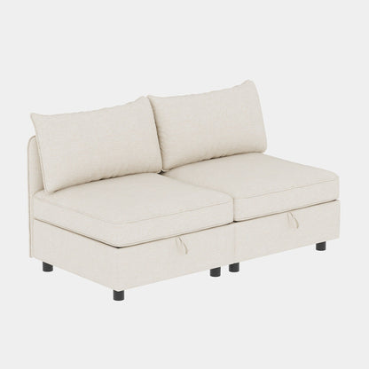 Causeuse en chenille de style milieu du siècle avec rangement dissimulé et capacité de 250 lb