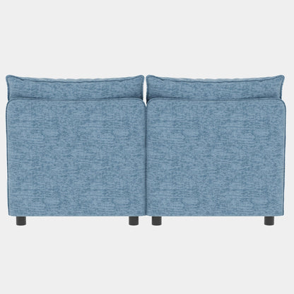 Causeuse en chenille de style milieu du siècle avec rangement dissimulé et capacité de 250 lb