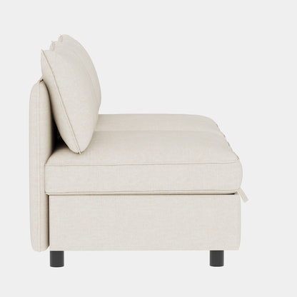 Causeuse en chenille de style milieu du siècle avec rangement dissimulé et capacité de 250 lb