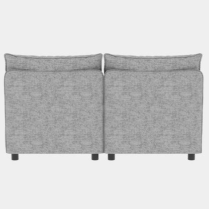 Causeuse en chenille de style milieu du siècle avec rangement dissimulé et capacité de 250 lb