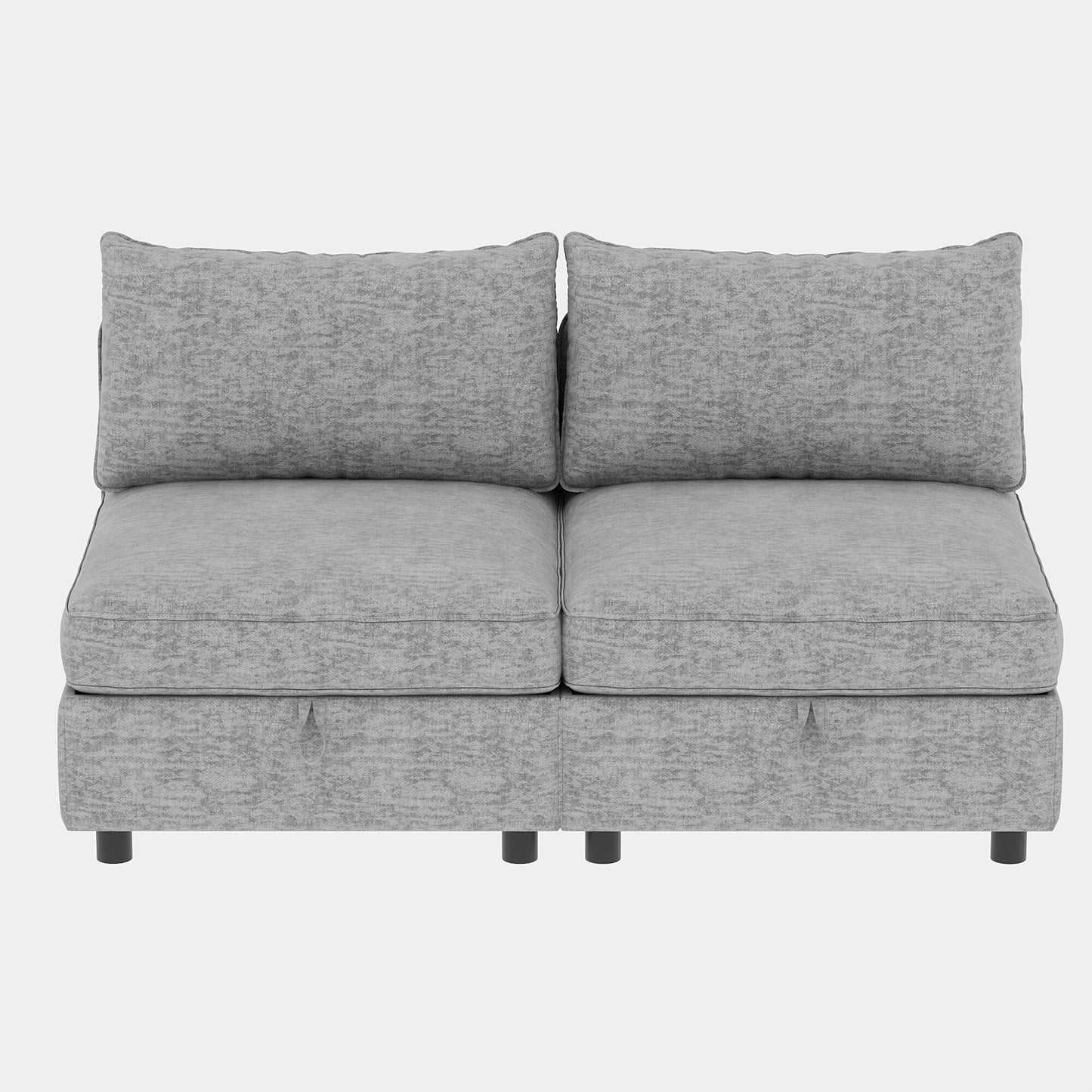 Causeuse en chenille de style milieu du siècle avec rangement dissimulé et capacité de 250 lb