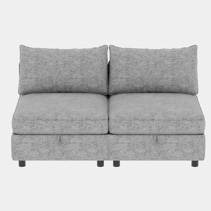 Causeuse en chenille de style milieu du siècle avec rangement dissimulé et capacité de 250 lb