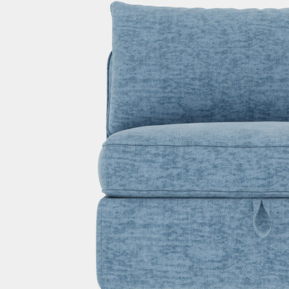 Causeuse en chenille de style milieu du siècle avec rangement dissimulé et capacité de 250 lb