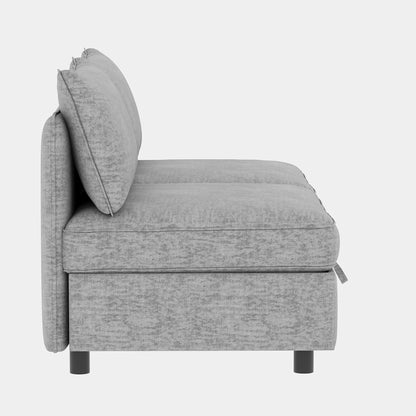 Causeuse en chenille de style milieu du siècle avec rangement dissimulé et capacité de 250 lb