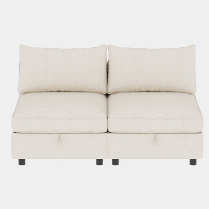 Causeuse en chenille de style milieu du siècle avec rangement dissimulé et capacité de 250 lb
