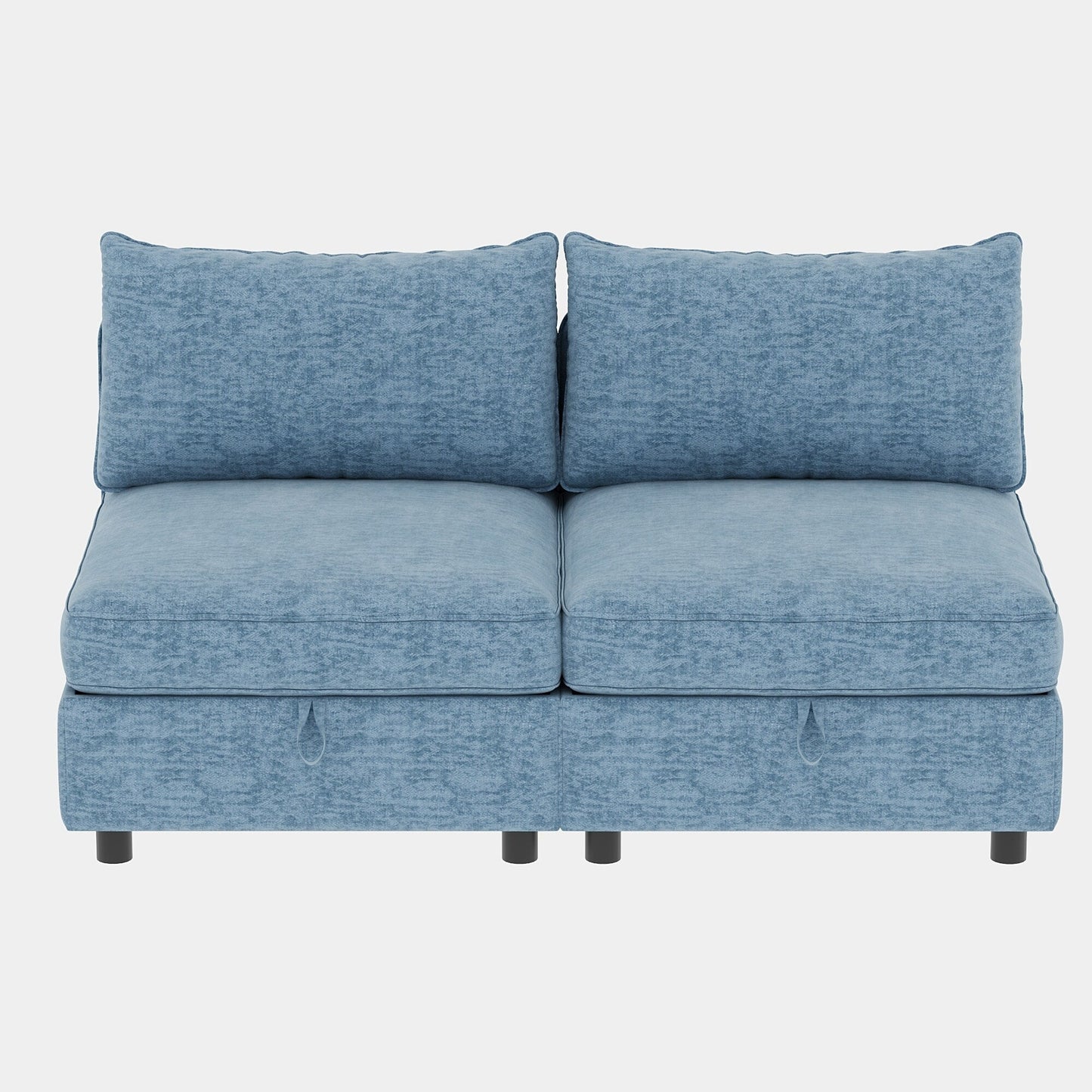 Causeuse en chenille de style milieu du siècle avec rangement dissimulé et capacité de 250 lb