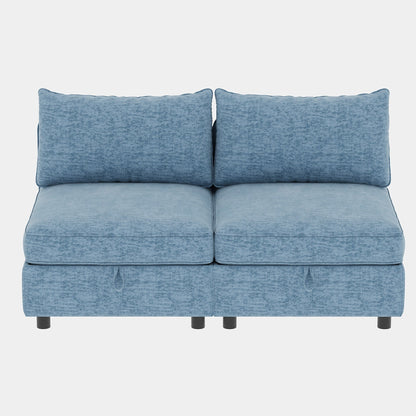 Causeuse en chenille de style milieu du siècle avec rangement dissimulé et capacité de 250 lb