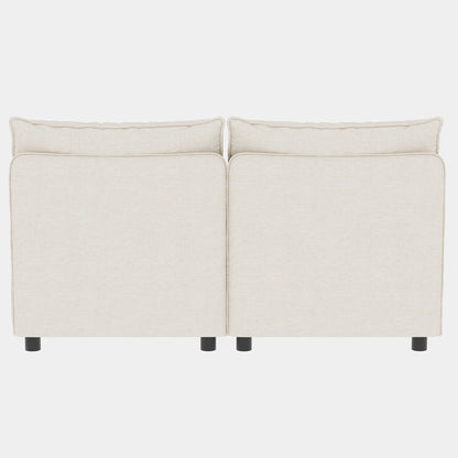 Causeuse en chenille de style milieu du siècle avec rangement dissimulé et capacité de 250 lb